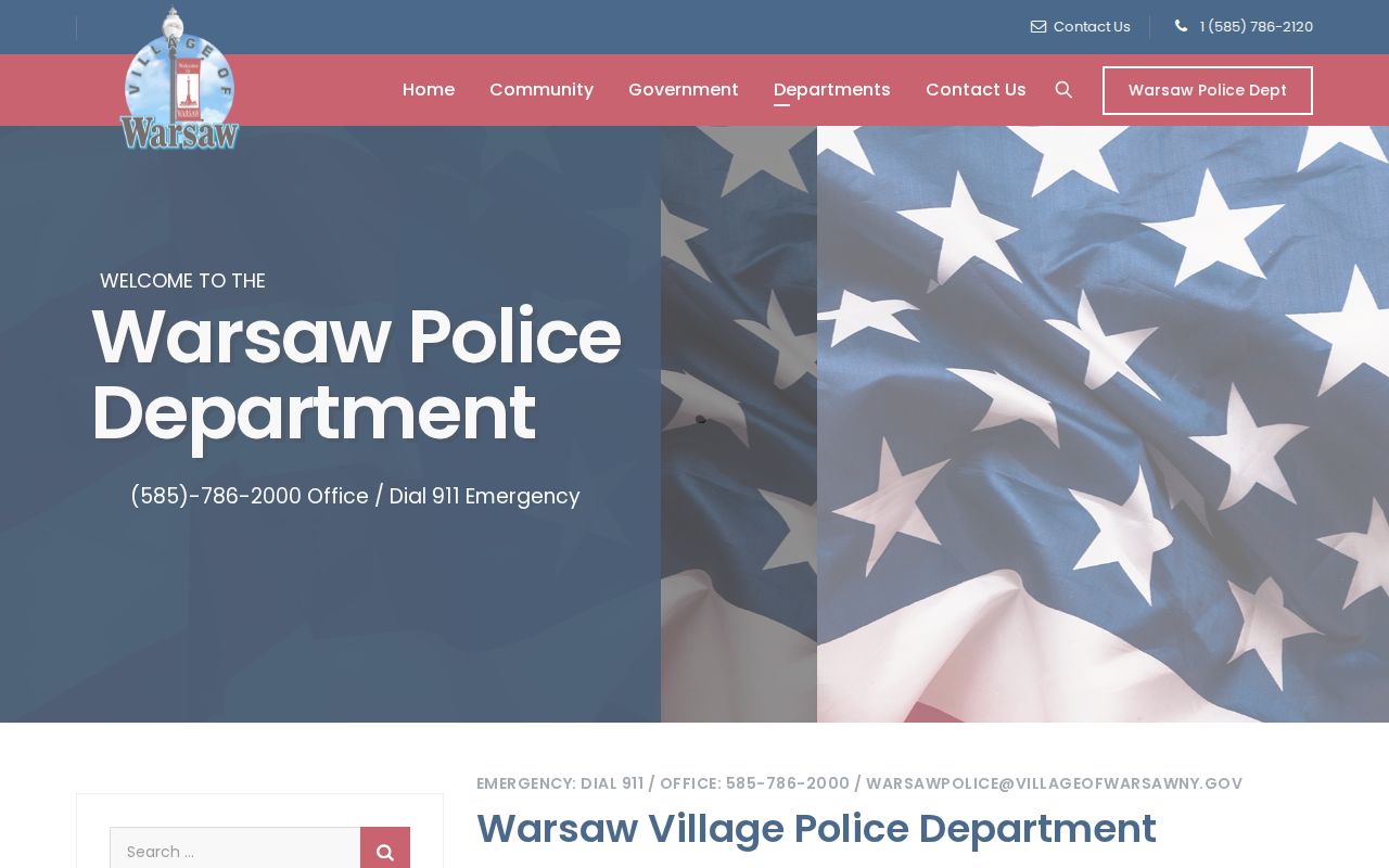Warsaw Police Wyoming County arrest-record source page